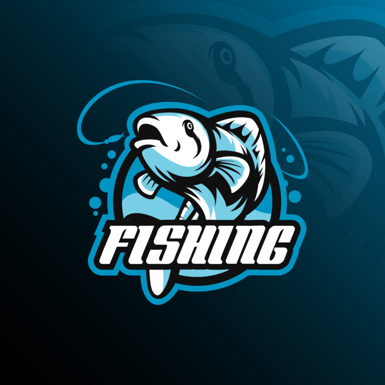 fish mascot logo design vector with modern illustration concept