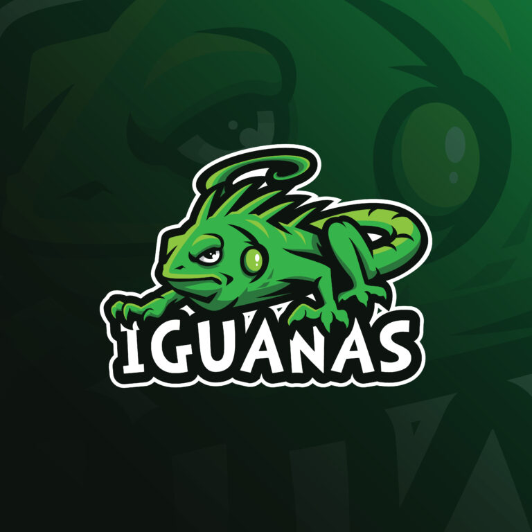 iguana mascot logo design vector with modern illustration concep