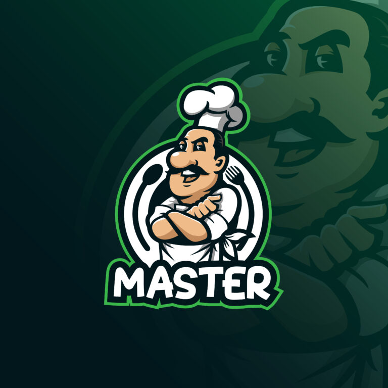chef mascot logo design vector with modern illustration concept