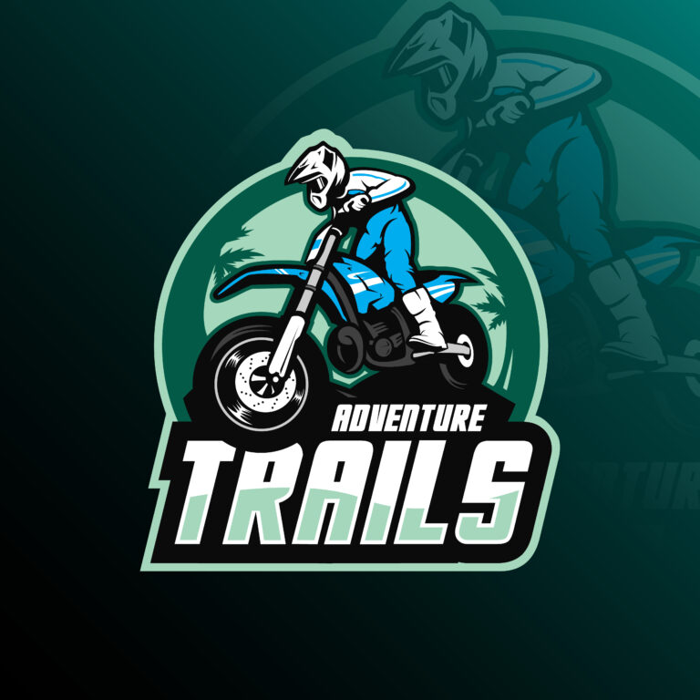 motocross mascot logo design vector with modern illustration con
